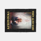 Couverture Polaire Trump Pas Coupable Jésus Christ Patriot Priez Maga (Devant (Horizontal))