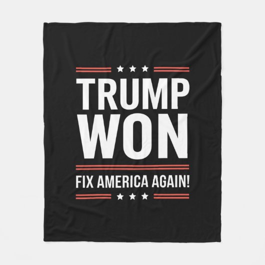 Couverture Polaire Trump remporte le prix MAGA Trump 2024 Réparez l'A (Devant)