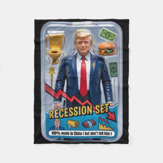 Couverture Polaire Trump Satire Survié Récession Box Set Action Fig (Devant)