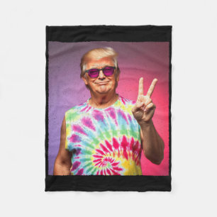 Couverture Polaire Trump Tie-dye Hippie Lunettes de soleil – Symbole