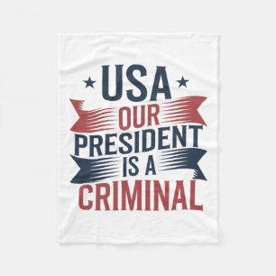 Couverture Polaire Trump Usa Notre Président Est Un Criminel
