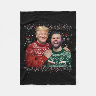 Couverture Polaire Trump Vance Frères Drôle Noël Sale Xmas Swe