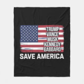 Couverture Polaire Trump Vance Musk Kennedy Gabbard 2024 Sauvez l'Amé (Devant)