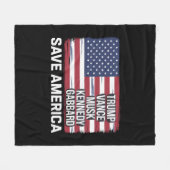 Couverture Polaire Trump Vance Musk Kennedy Gabbard 2024 Sauvez l'Amé (Devant (Horizontal))