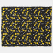 Couverture Polaire Trumpet Music Notes Motif (Devant (Horizontal))