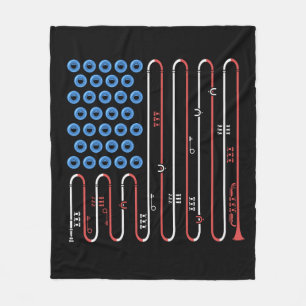 Couverture Polaire Trumpet Player 4 juillet Jazz Music USA Trumpet