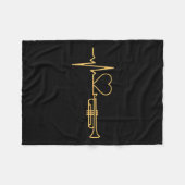 Couverture Polaire Trumpet - Trumpet Hearbeat cadeau (Devant (Horizontal))