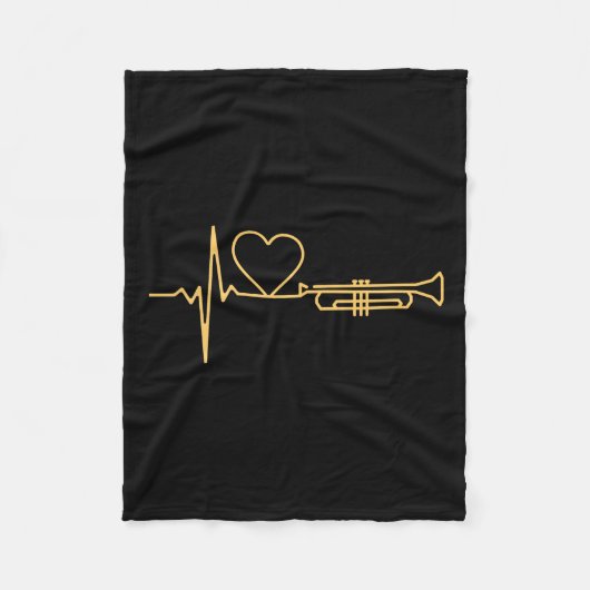 Couverture Polaire Trumpet - Trumpet Hearbeat cadeau (Devant)