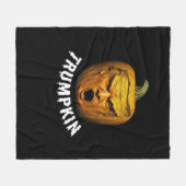 Couverture Polaire Trumpkin - Drôle Donald Citrouille Halloween (Devant (Horizontal))