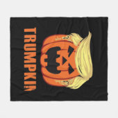 Couverture Polaire Trumpkin fait Halloween (Devant (Horizontal))