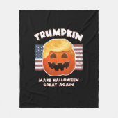 Couverture Polaire Trumpkin Funky Citrouille Pie Pun Libéraux América (Devant)