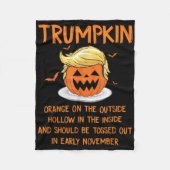 Couverture Polaire Trumpkin Orange Sur La Hallowee Anti-Trump Extérie (Devant)