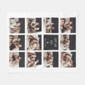 Couverture Polaire Tu aimes papa| Collage photo texte manuscrit (Devant (Horizontal))