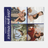 Couverture Polaire Tu aimes toujours | Collage photo moderne 4 (Devant (Horizontal))