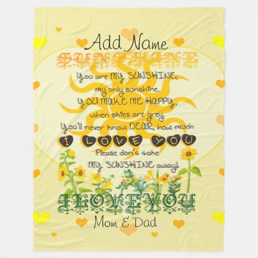 Couverture Polaire Tu Es Mon Soleil (Devant)