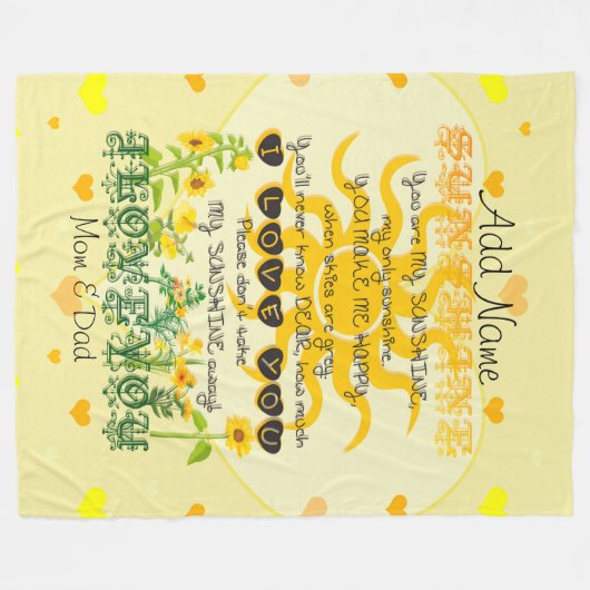 Couverture Polaire Tu Es Mon Soleil (Devant (Horizontal))