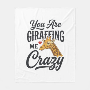 Couverture Polaire Tu me rends fou avec ta chemise drôle de girafe_1