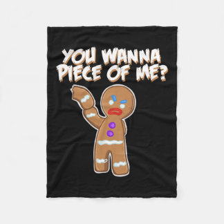 Couverture Polaire Tu Veux Une Pièce De Moi Fun Gingerbread Homme