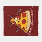 Couverture Polaire Tu veux une pizza de moi?!?! (Devant (Horizontal))