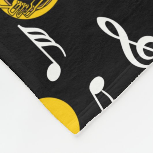 Couverture Polaire Tuba Music Notes Motif (Coin)