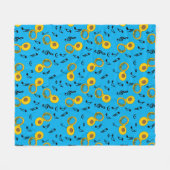 Couverture Polaire Tuba Music Notes Motif (Devant (Horizontal))