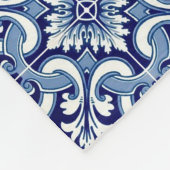 Couverture Polaire Tuile bleue portugaise (Coin)