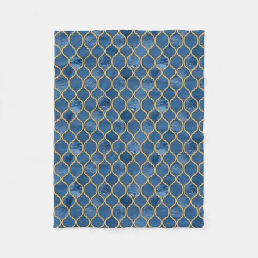 Couverture Polaire Tuile marocaine - denim (Devant)