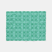 Couverture Polaire Tuile marocaine - turquoise et aqua (Devant (Horizontal))