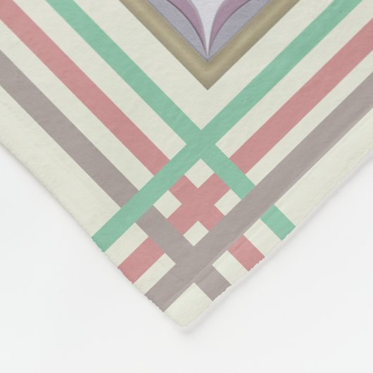 Couverture Polaire Tuiles et rayures afghanis - variations en pastel (Coin)