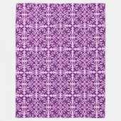 Couverture Polaire Tuiles marocaines - violet et orchidée (Devant)