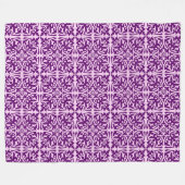 Couverture Polaire Tuiles marocaines - violet et orchidée (Devant (Horizontal))