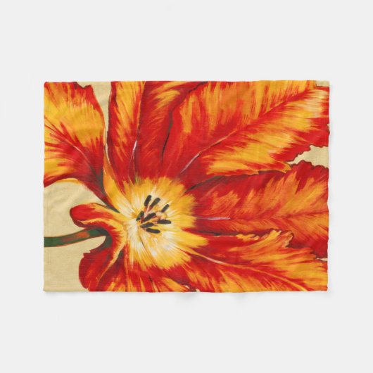Couverture Polaire Tulipe de perroquet II (Devant (Horizontal))