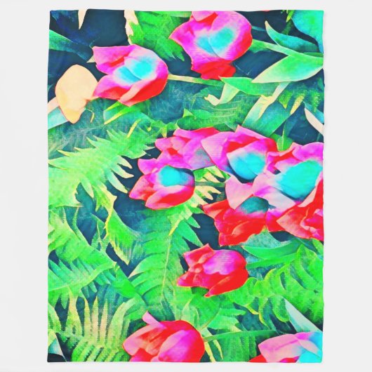 Couverture Polaire Tulipes (Devant)