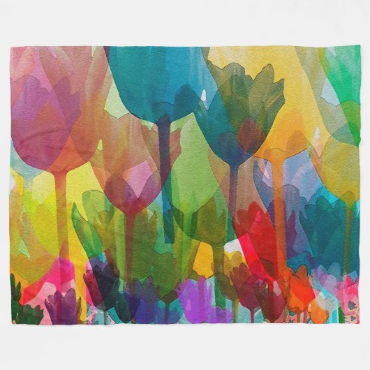 Couverture Polaire Tulipes (Devant (Horizontal))