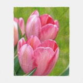 Couverture Polaire Tulipes roses (Devant)