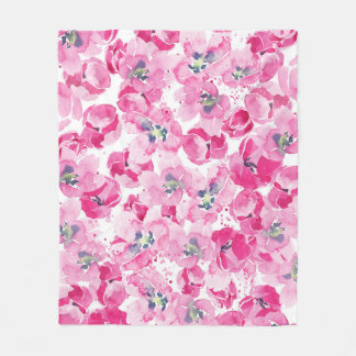 Couverture Polaire Tulips aquarelle : conception de carte dessinée à 