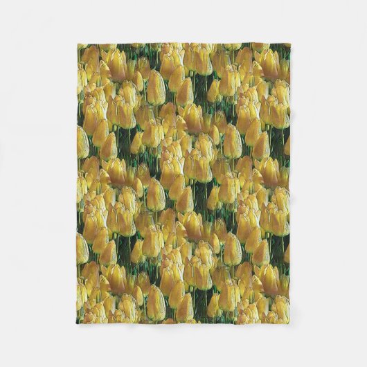 Couverture Polaire Tulips Sunshine Yellow (Devant)