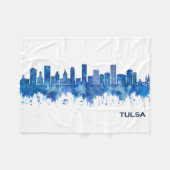Couverture Polaire Tulsa Oklahoma Skyline Blue (Devant (Horizontal))