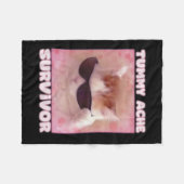 Couverture Polaire Tummy Ache Survivant Chat drôle (Devant (Horizontal))