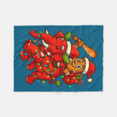 Couverture Polaire Tung Tung Sahur Riding Elephant Christmas Italian  (Devant (Horizontal))