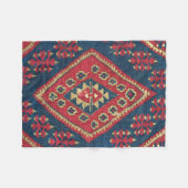 Couverture Polaire Turc Kilim Tapis tapis Antique Rouge Bleu (Devant (Horizontal))