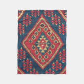 Couverture Polaire Turc Kilim Tapis tapis Antique Rouge Bleu (Devant)