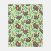 Couverture Polaire Turkey Gobbler In The Forest Pattern (Devant)