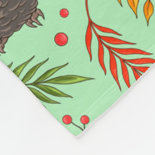 Couverture Polaire Turkey Gobbler In The Forest Pattern (Coin)