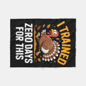Couverture Polaire Turkey Trot Thanksgiving Running I Trained Zero Da (Devant (Horizontal))