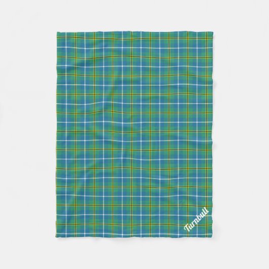 Couverture Polaire Turnbull Chasse Ancienne Tartan Monogramme (Devant)