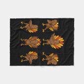 Couverture Polaire Turquie Dabing Danser Thanksgiving Day Fun Fall A (Devant (Horizontal))