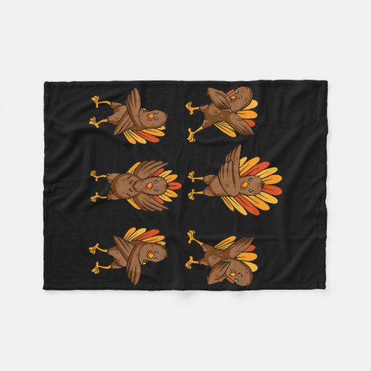 Couverture Polaire Turquie Dabing Danser Thanksgiving Day Fun Fall A (Devant (Horizontal))