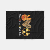 Couverture Polaire Turquie Peace Love Rad Tech Automne Thanksgiving D (Devant (Horizontal))
