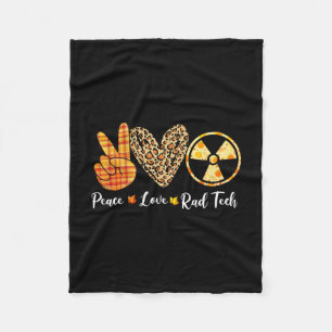 Couverture Polaire Turquie Peace Love Rad Tech Automne Thanksgiving D